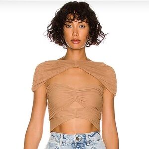 Alexander Wang Ruched Multilayer Cropped  Top